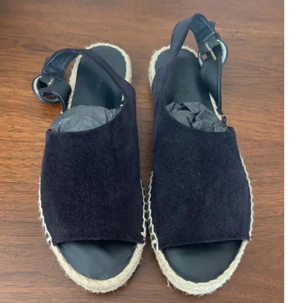 Vince Linton espadrille velvet/suede black 9.5